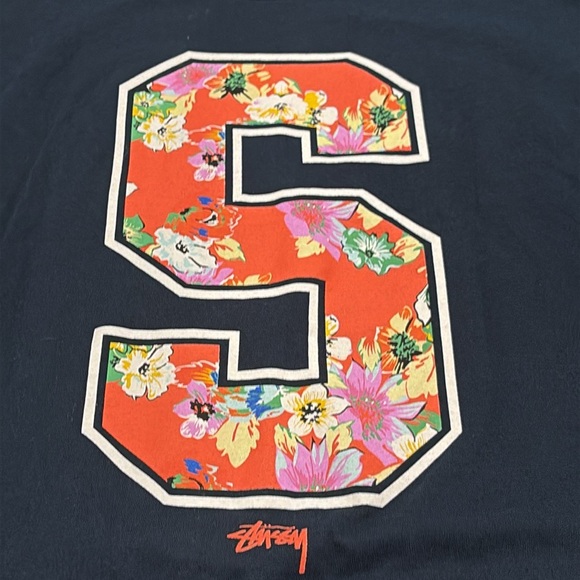 Stussy 80 skate skateboard surf t shirt navy tropical XL - Picture 4 of 6